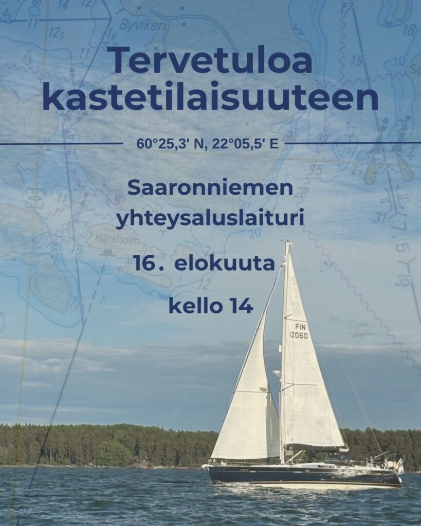 Tervetuloa uuden aluksen kastetilaisuuteen 16.8. - Lue lisää